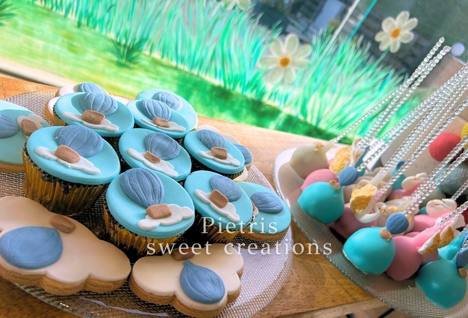 Εικόνα της SUGARPASTE BISCUIT & CUPCAKE ME ΘΕΜΑ "ΑΕΡΟΣΤΑΤΟ"